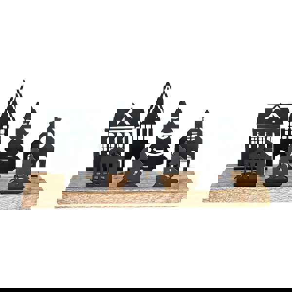 Ivyline Wooden Advent Candle Holder with Metal Accessories