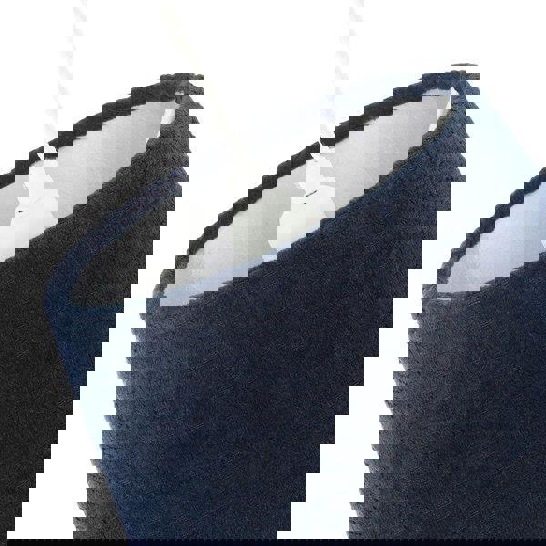 Thick Lined Textured Midnight Blue Velvet Lamp Shade with Satin Inner Image 4