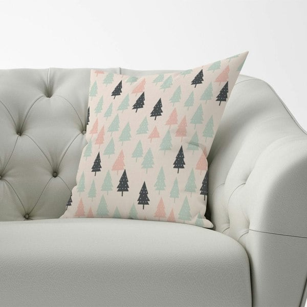 Warren Reed Christmas Tree Silhouette Pattern Cushions