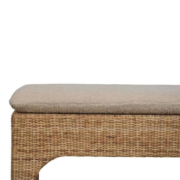 Artisan Furniture Solid Wood Rattan Harmony, Upholstered, Brown & Cream