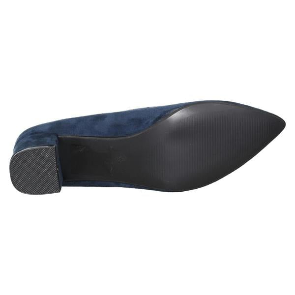 Spot On Ladies Spot On Mid Block Heel Pointed Toe Court Shoes F90127