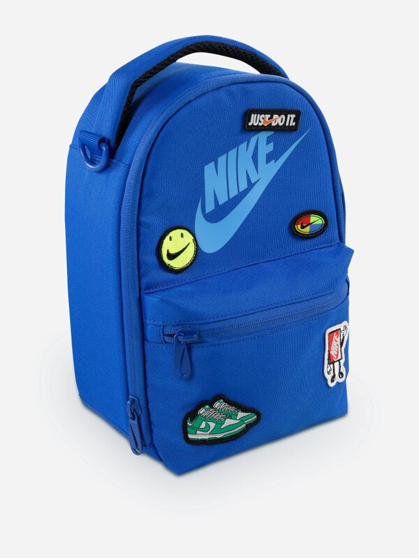 Nike Kids Logo Patch Lunch Tote Bag in Blue (27cm)