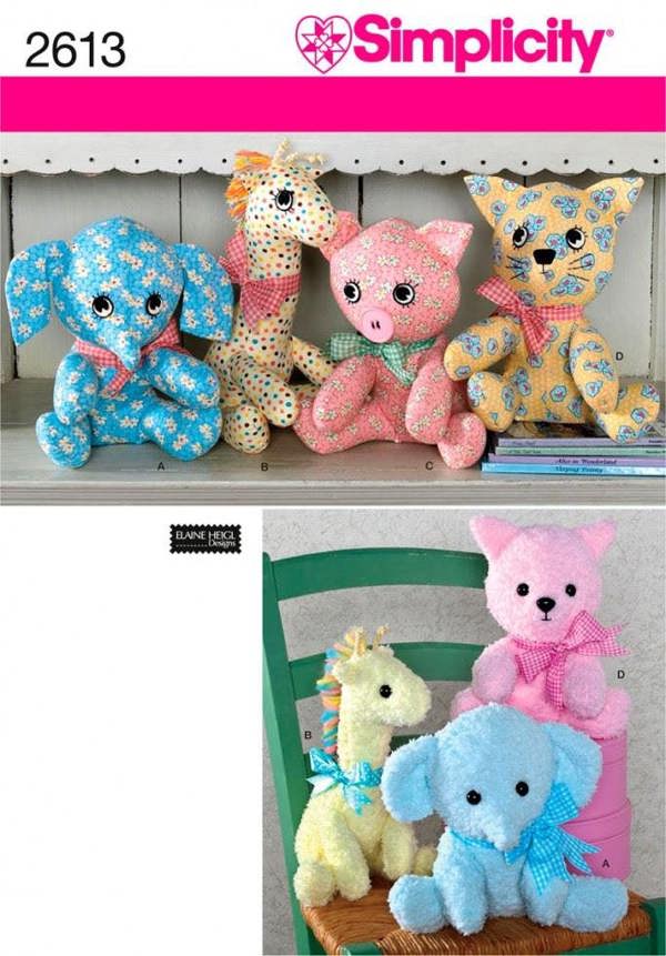 Simplicity Sewing Pattern 2613, Toys - Easy