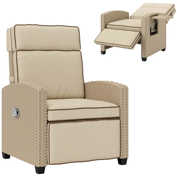 Rattan Recliner Chair