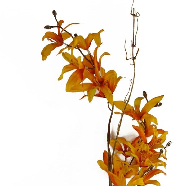 Leaf 6x 130cm Yellow Blossom Floral Spray Artificial