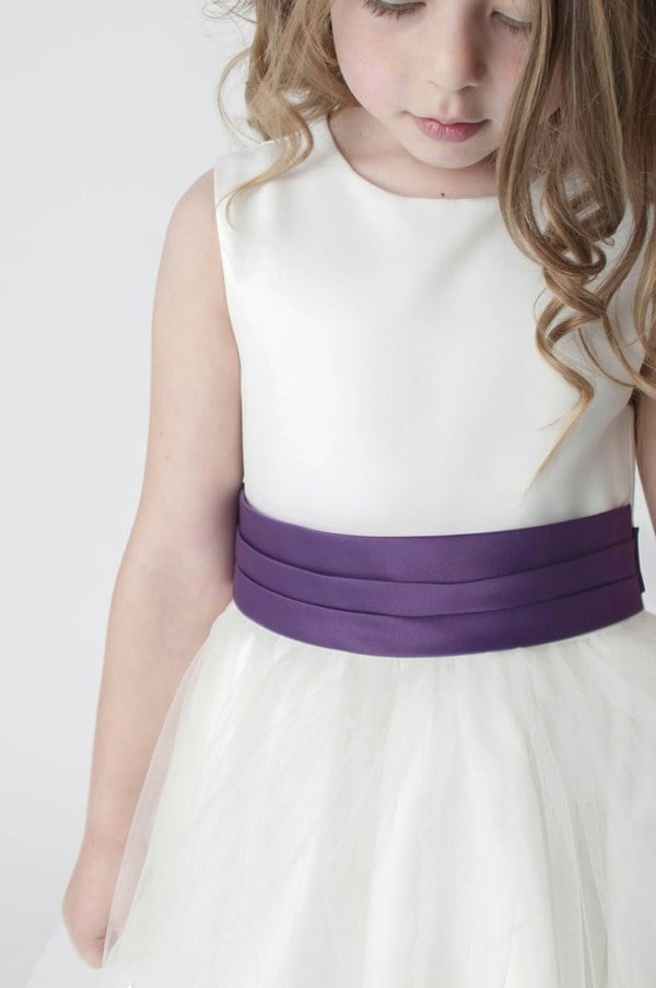 Visara Betsy Flower Girl Dress - Cadbury Purple