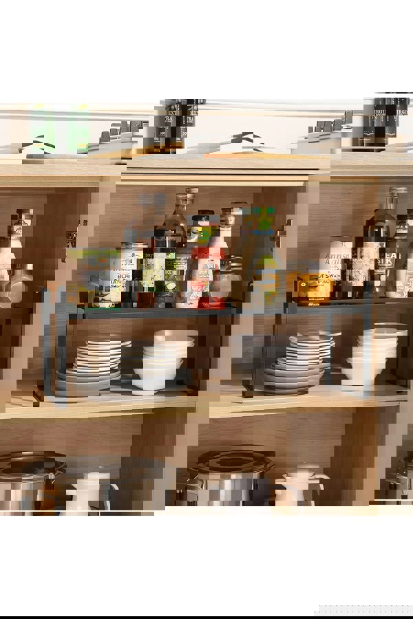 Living and Home 2-Tier Kitchen Spice Rack Space Saving Free Standing Countertop Organiser 35cm