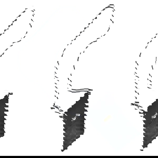 Assots London 'MARIA' Navy Pebble Grain Real Leather Crossbody Phone Bag