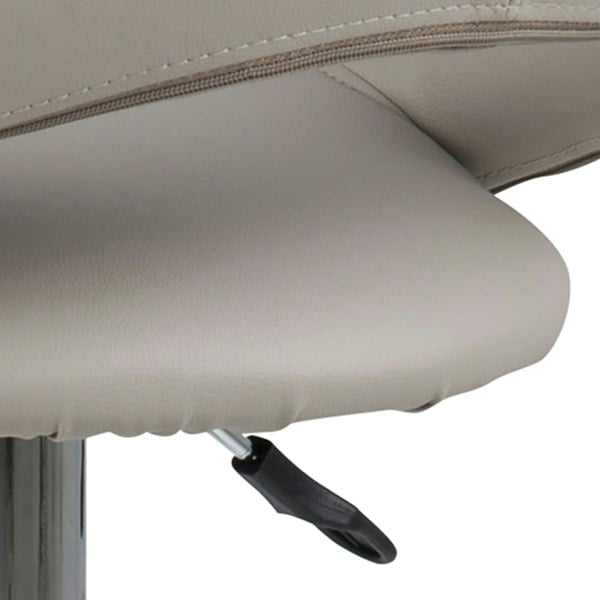 Furniture To Go Plump Light Grey Swivel Bar Stool with Open Back
