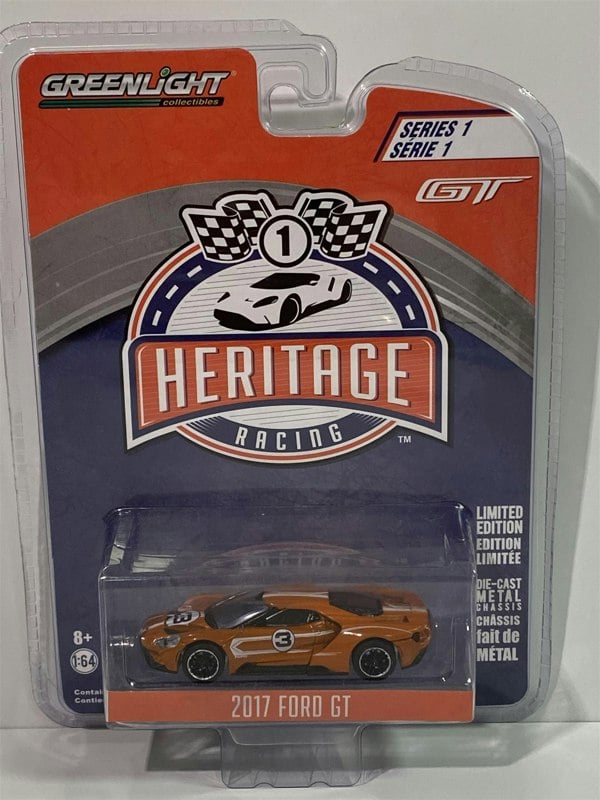 2017 ford gt #3 hertitage racing 1:64 scale greenlight 13200f