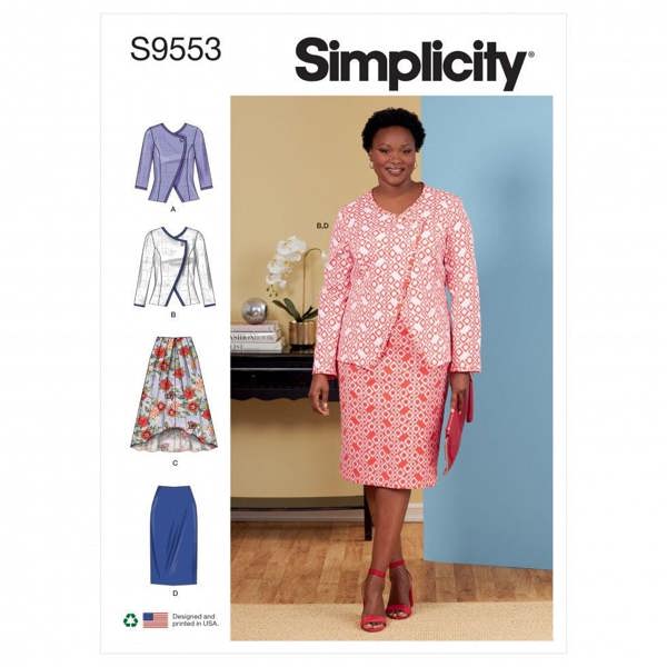 Simplicity Sewing Pattern 9553, Jackets, Skirts for Women, FF (18W-20W-22W-24W) - Intermediate
