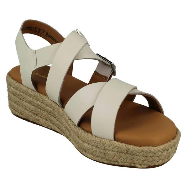 Clarks Ladies Clarks Adjustable Strappy Platform Heeled Sandals Kimmei Buckle