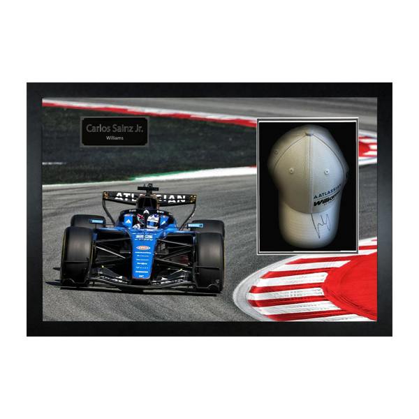Carlos Sainz Jr Signed Williams Racing F1 Cap Iconic Frame (ACG Cert)