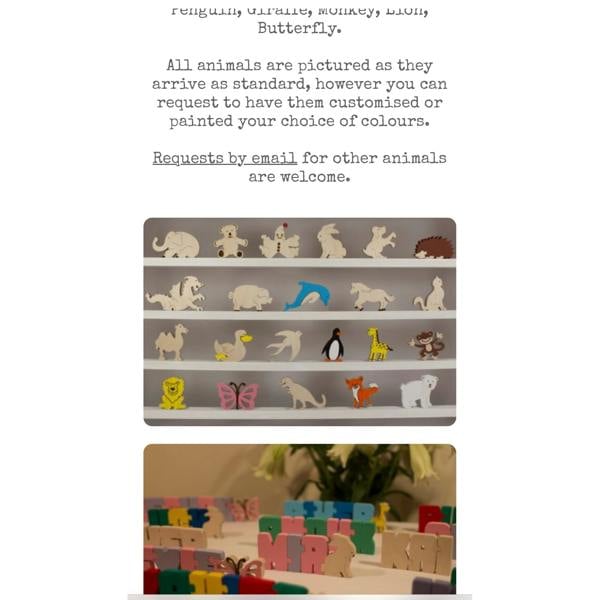 Personalised Wooden Name Jigsaw - packaging view