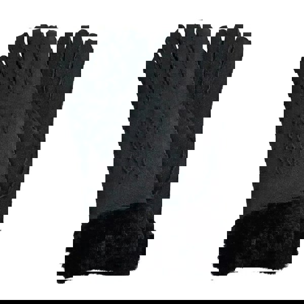 Infinity Leather Women's Plush Shearling Cuff Suede Genuine Leather Gloves