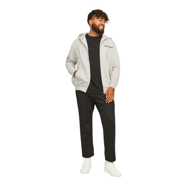 Jack And Jones Mens Vester Full Zip Hoodie - Moonbeam - 