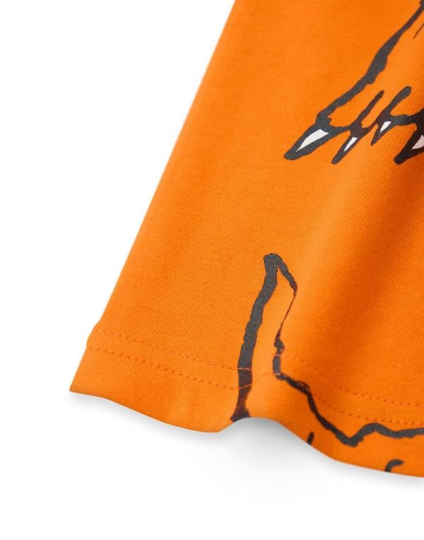 Gruffalo & Friends Zog Unisex Kids Orange Big Face Short Sleeved T-Shirt