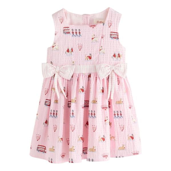 Cath Kidston Girls London Pattern Dress - Pink - 