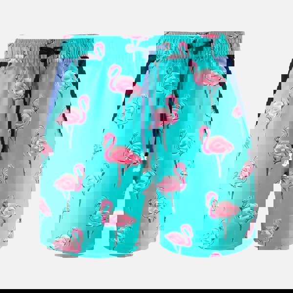 Randy Cow Matching Father & Son Flamingo Swim Shorts