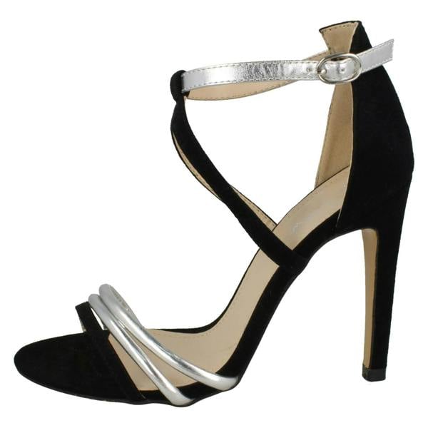 Anne Michelle Ladies Anne Michelle High Heel Strappy Mule Sandals