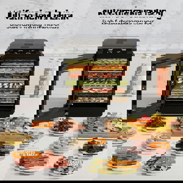 Spector Electric Food Dehydrator 6 Stainless Steel Trays Touch Control 72H Timer