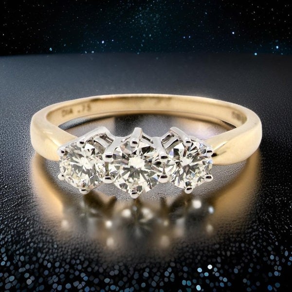 Vintage Tom A modern three stone Diamond Ring