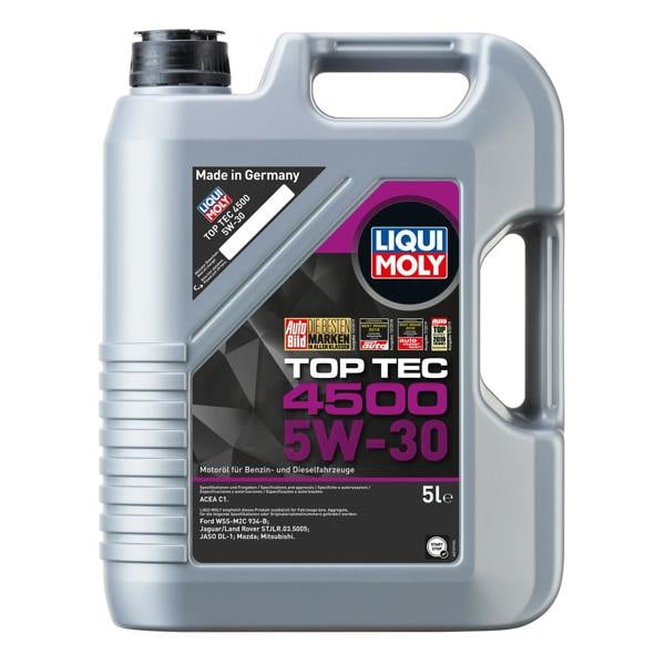 Liqui Moly 5w30 Top Tec 4500 Engine Oil ACEA C1 STJLR.03.5005 For Land Rover