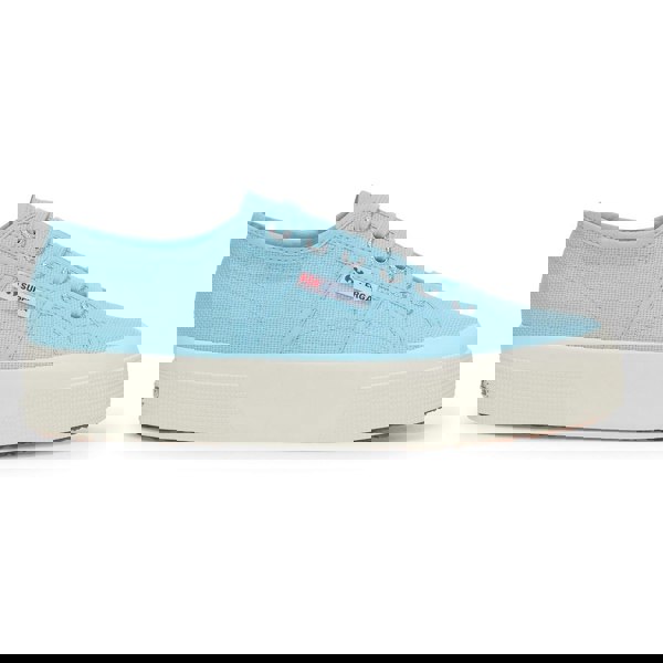 Superga 2740 PLATFORM Cotton Women's Crystal Azul Trainers