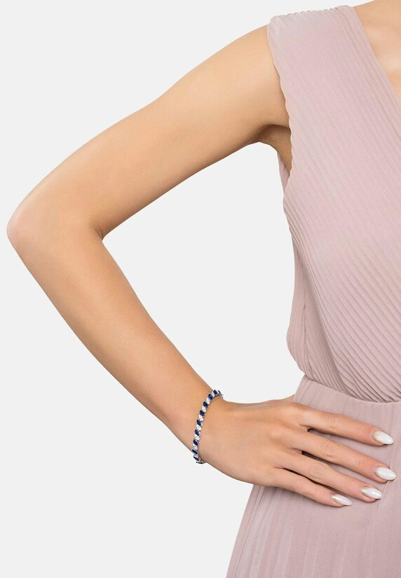 Latelita Viscountess Tennis Bracelet Sapphire Silver