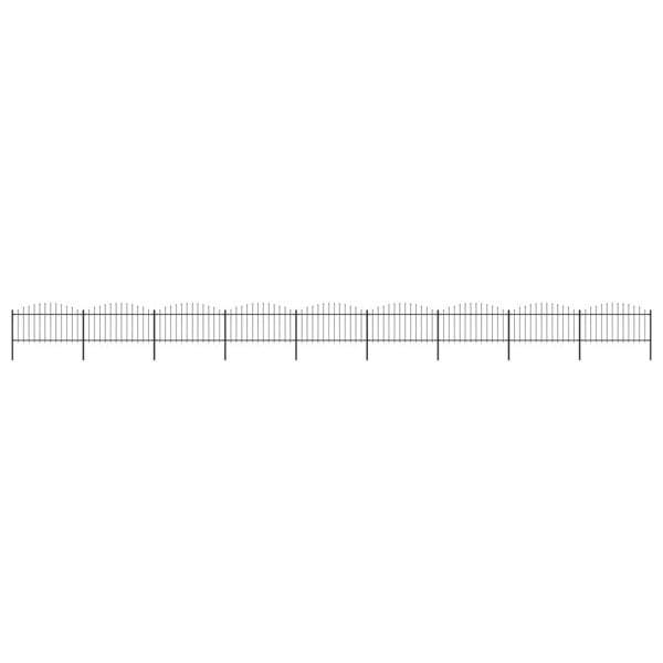 Berkfield Garden Fence with Spear Top Steel
