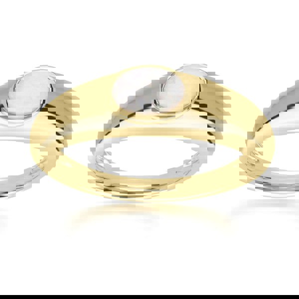 270R065201925 Modern Classic Oval Opal Ring in 18ct Gold Plated Silver 1