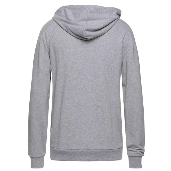 Moschino Brand Taped Pockets Zip Hoodie - Grey