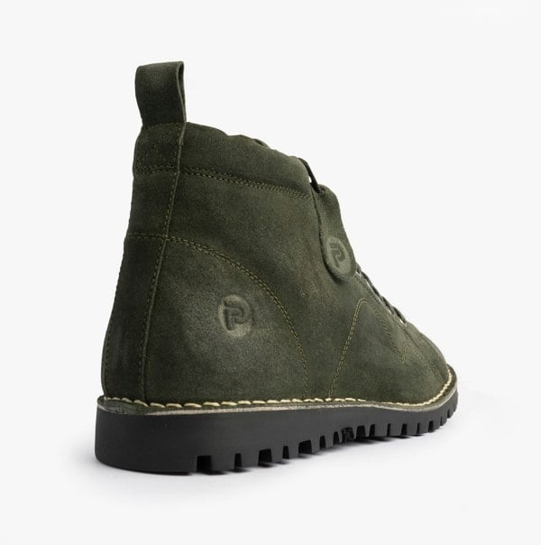 Popps 1961 MOD Mens Suede Boots Green