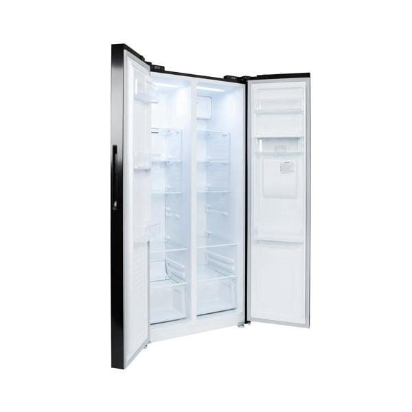 Willow 430L American Style Fridge Freezer WSBS84DB - Black