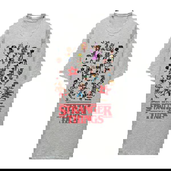 Stranger Things Womens/Ladies Cartoon Character T-Shirt - Athletic Heather