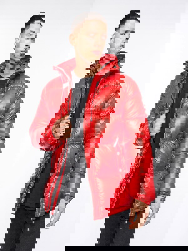 Crosshatch Crosswell High Shine Jacket Red