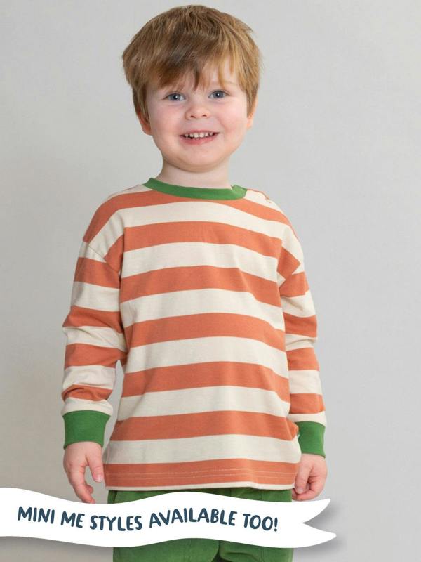 Kite Womens Organic Oxbridge Jersey T-Shirt Russet Stripe
