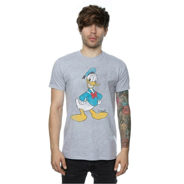 Disney Mens Classic Donald Duck T-Shirt - Heather Grey