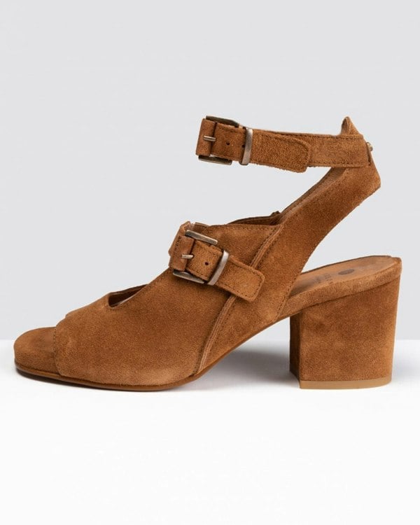 HUDSON LONDON Rona Suede Womens Heels - Tan