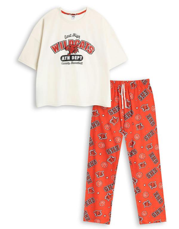 Disney Womens Multicoloured High School Musical Short Sleeve Long Leg Pyjama Set