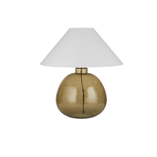 Lighting Collection Large Green Glass Table Lamp