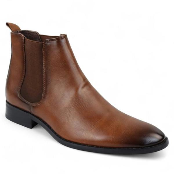 Dolcetto Men's Chelsea Slip-On Office Ankle Boots
