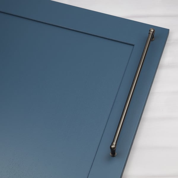 Handle & Home Brushed Grey Industrial Pipe Style Cabinet D Bar Handles