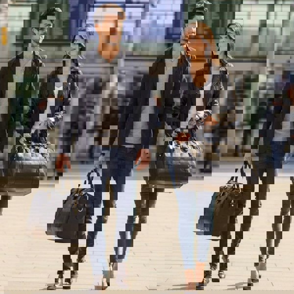 Infinity Leather Windsor - Genuine Leather Large Travel Duffle Bag