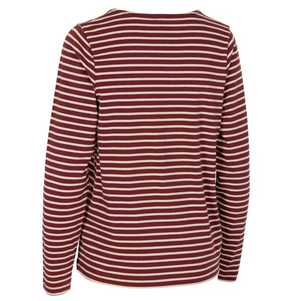 Trespass Women's Karen Yarn Dyed Stripe Shirt - Dark Cherry