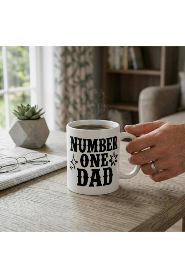 Dyzi Number One Dad Mug Ceramic Coffee Cup