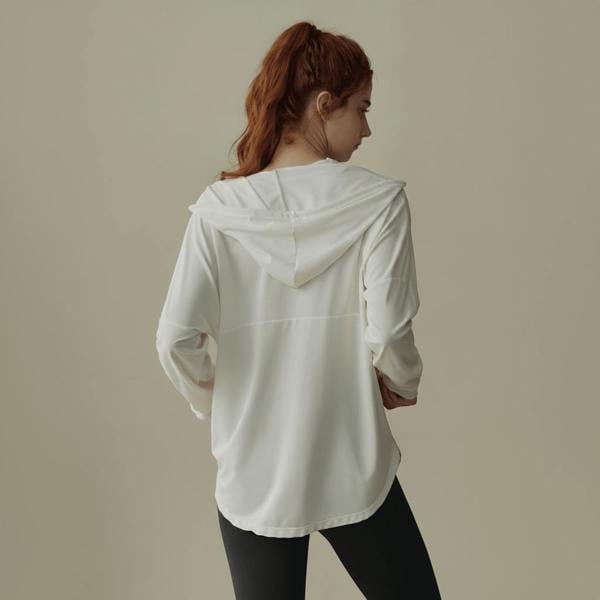 Anniou Hooded Zip Up Fitness Top  UPF 50+