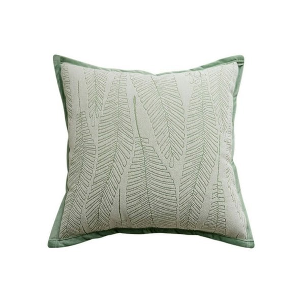 Anyhouz Anypillow Leaf Embroidered Plush Pillowcase Cushion