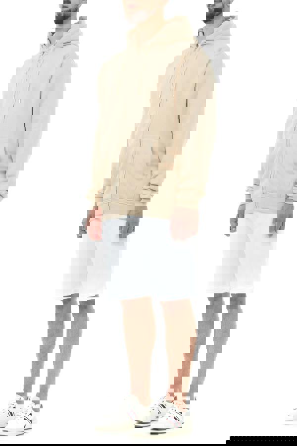 Smart Living Men's Zip-Up Hoodie - Eco-Friendly, Soft & Stylish - Stone