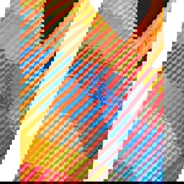 Speedo girls digital placement powerback swimsuit in black red with multicolored striped top